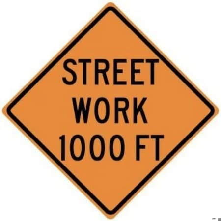 Accuform RIGID CONSTRUCT ION SIGN STREET WORK FRK494HP